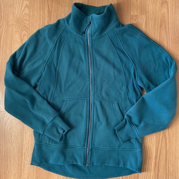 ❤️ Lululemon Scuba Oversized Funnel-Neck Full Zip Green Jasper Size XS/S - Picture 1 of 14